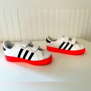 Adidas Superstar Little Kid 'Paint Drip - White Turbo (10)